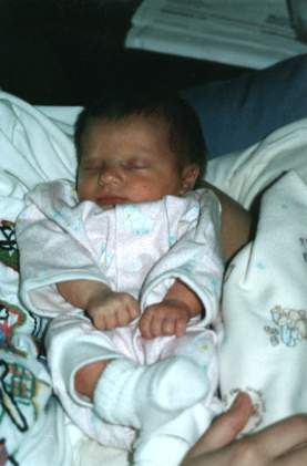 Makenzie in her mommy's arms