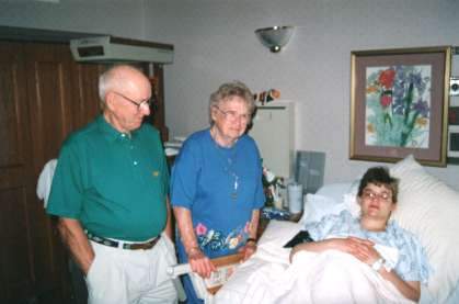 Jennifer with her Grandparents
