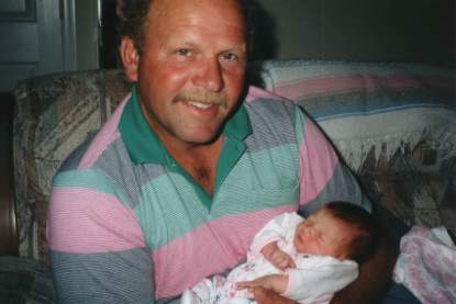 Makenzie with Grandpa Bernie